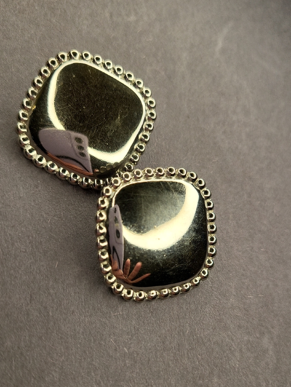 Silver Square Earrings